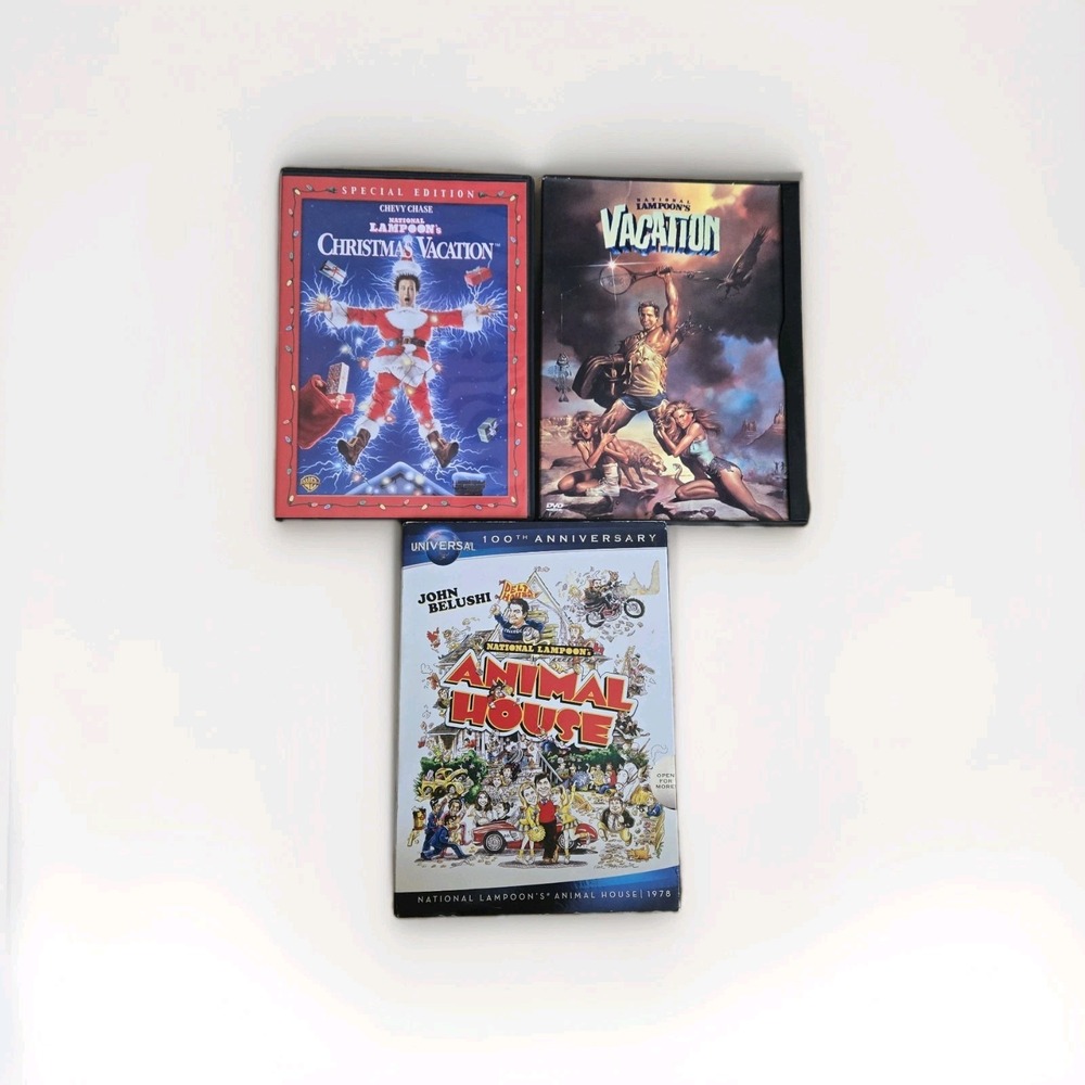NATIONAL LAMPOON Animal House, Vacation, Christmas Vacation DVD Lot Of 3
